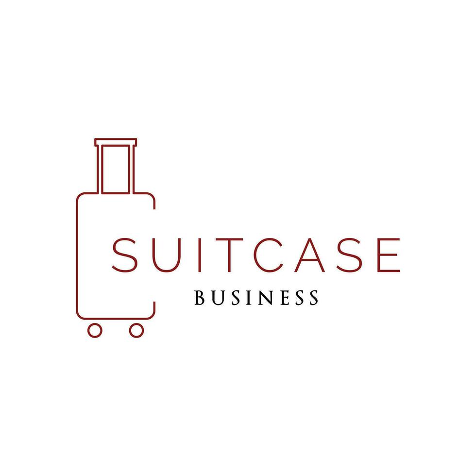 Suitcase Icon Logo Design Template vector
