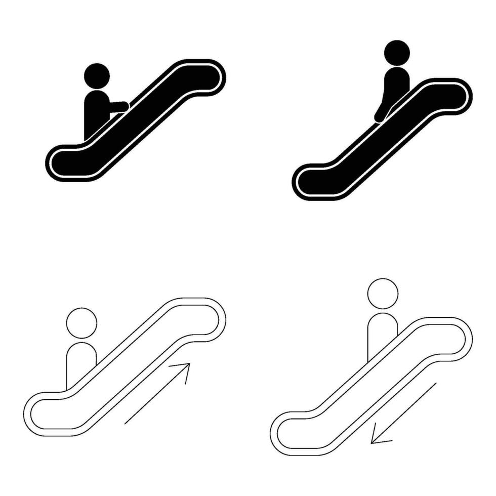 vector de icono de escalera mecánica