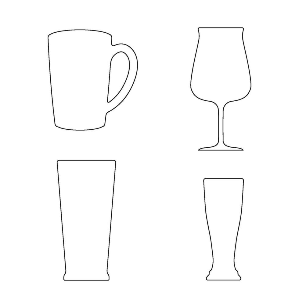 beer glass icon vector