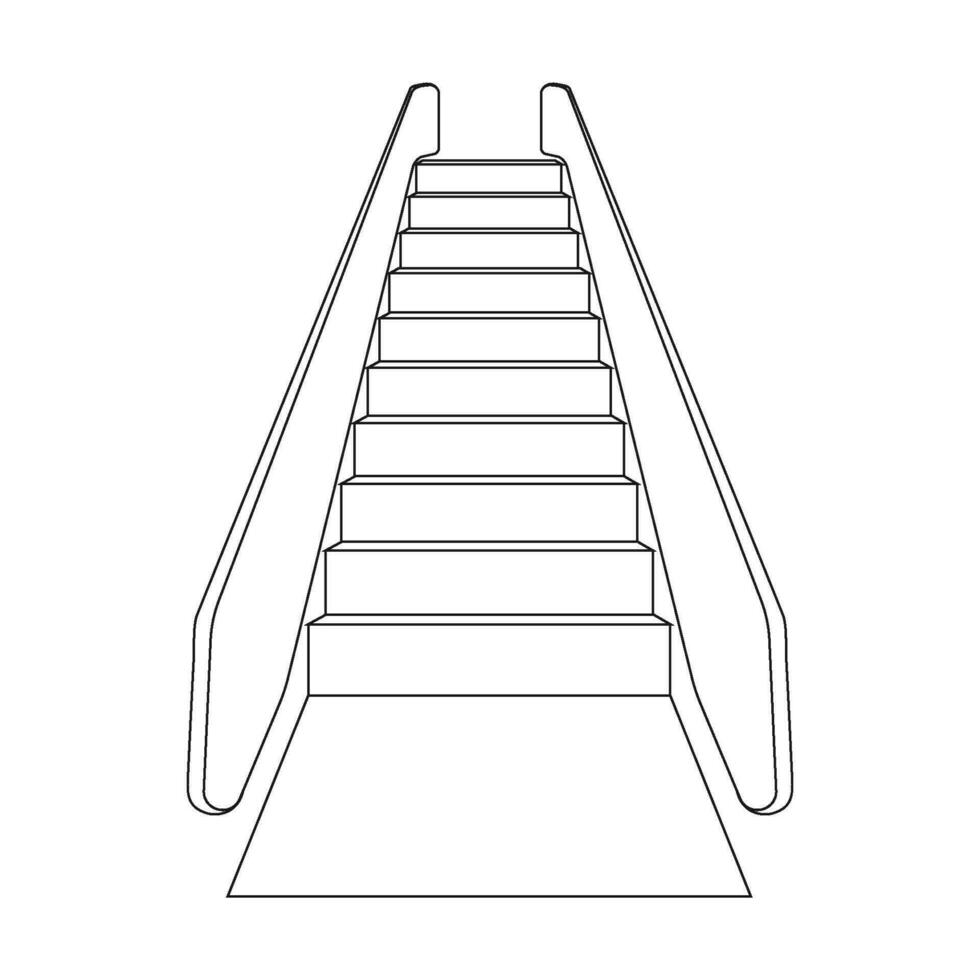 vector de icono de escalera mecánica