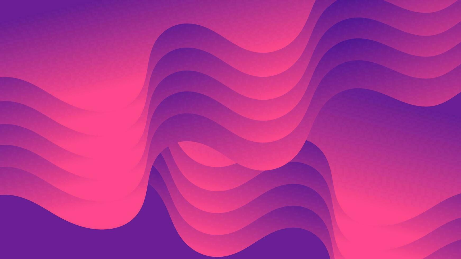 Wave abstract background with purple color gradations vector