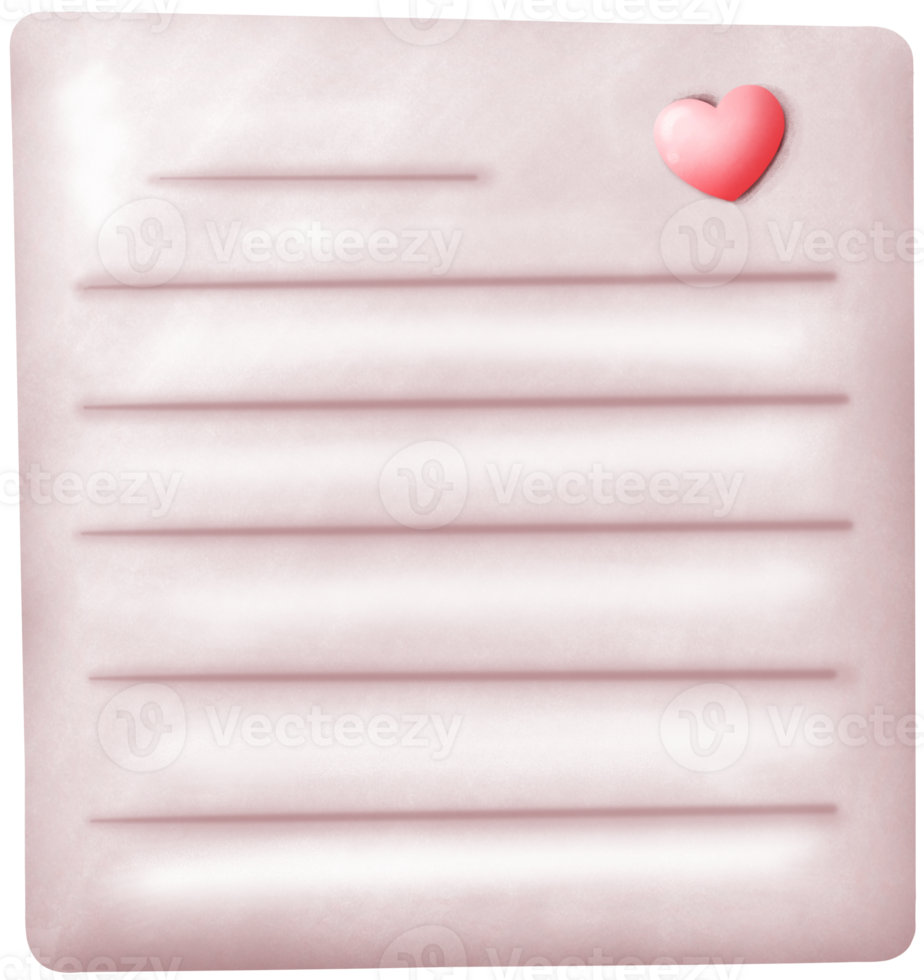 Paper to write messages of love png