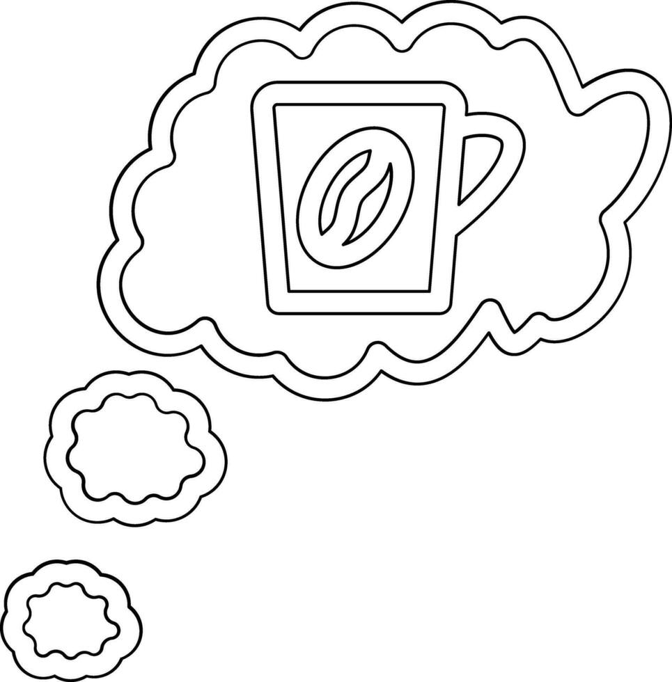 Coffee Thinking Vector Icon