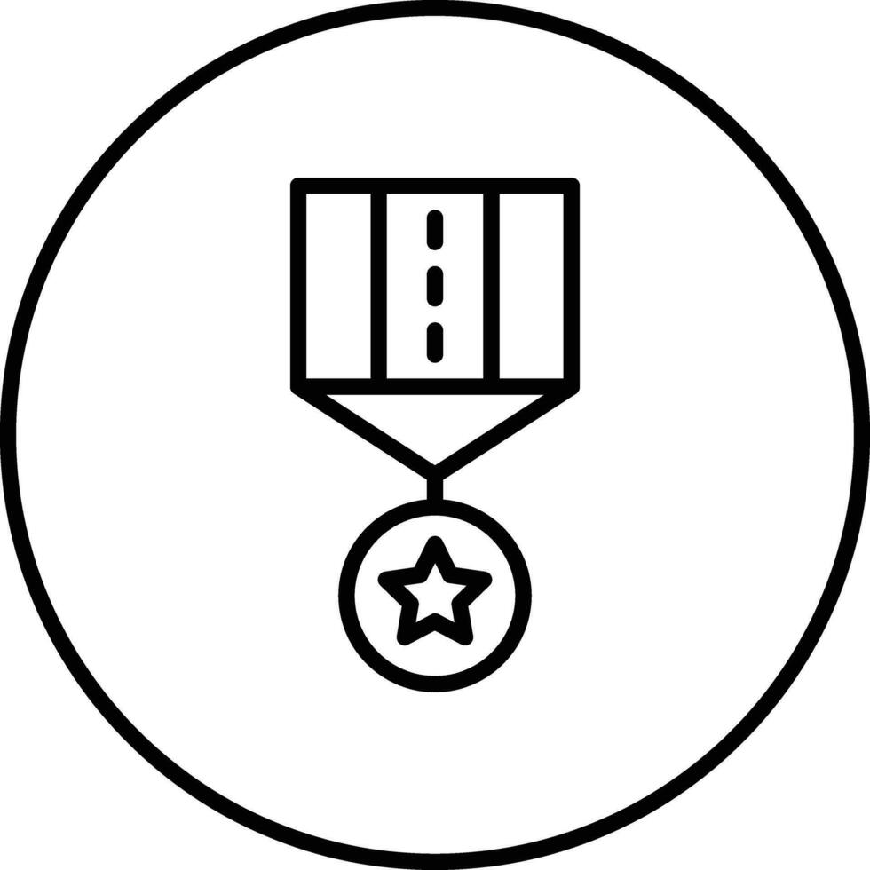 Ejército medalla vector icono