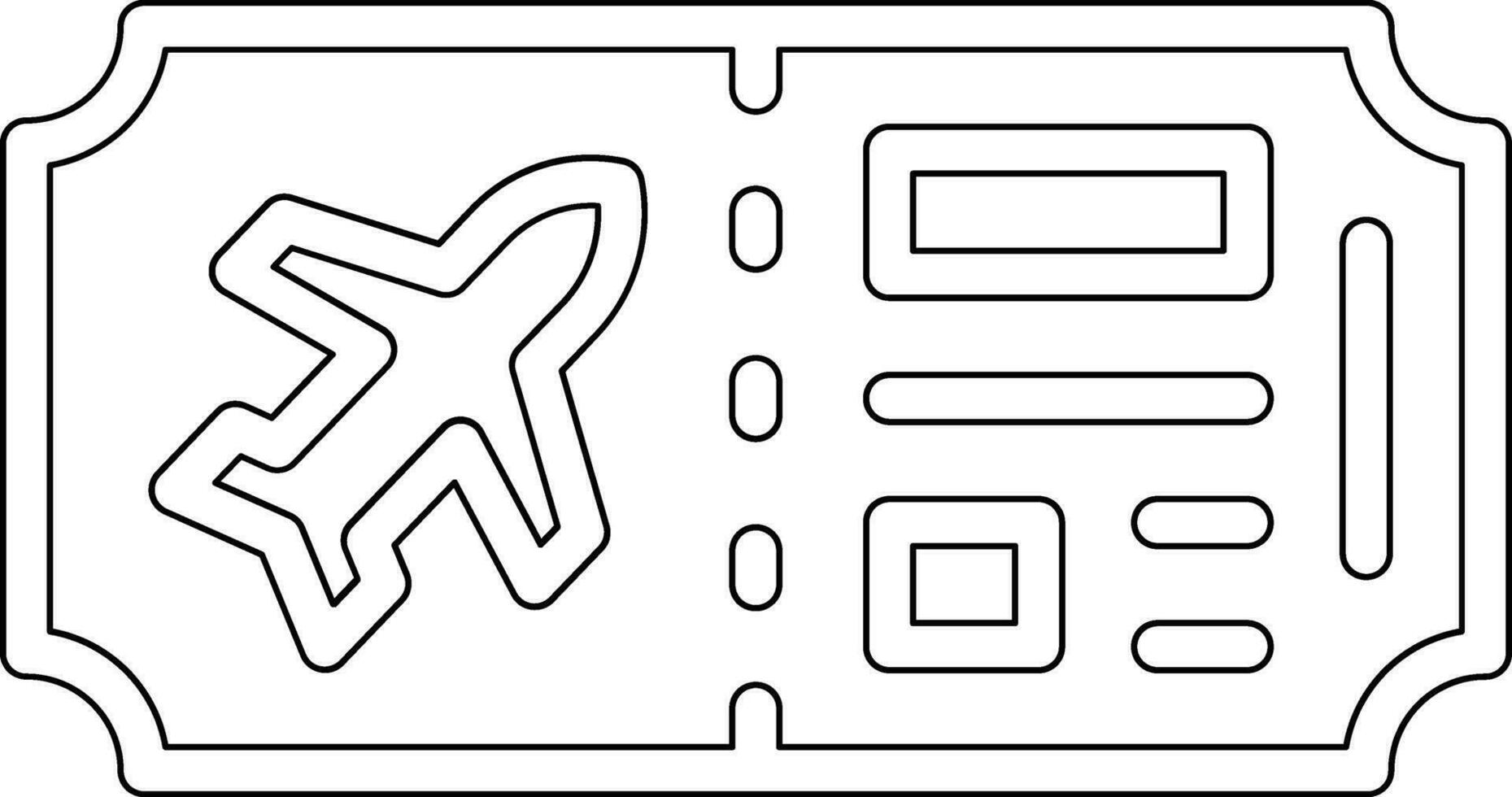 Flight Ticket Vector Icon