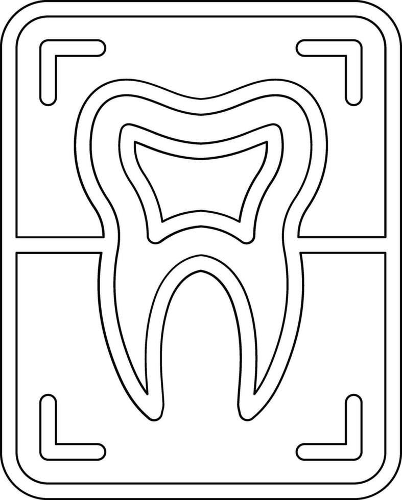 Tooth Xray Vector Icon