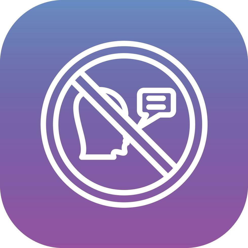 No Speak Vector Icon