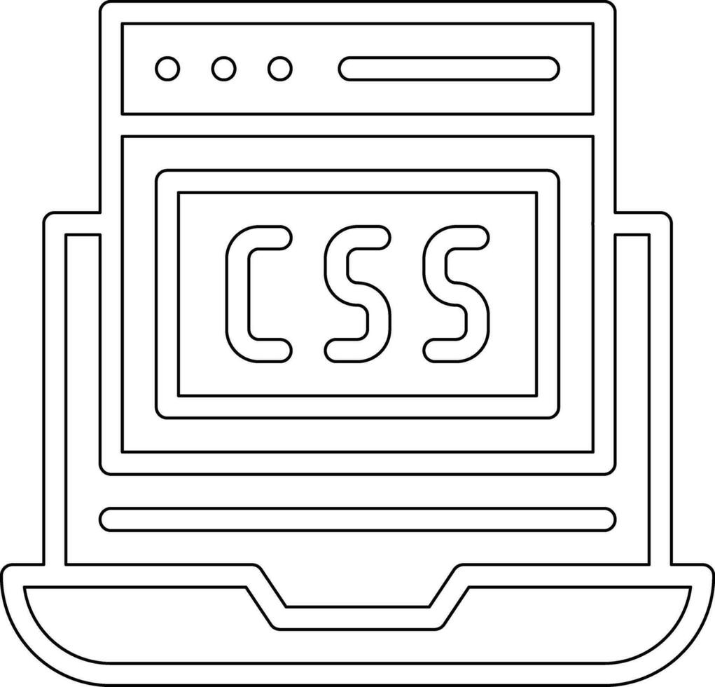 css código vector icono