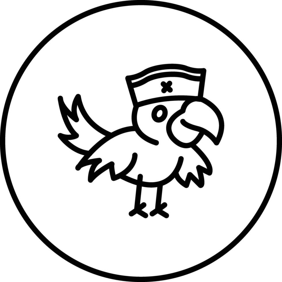Pirate Parrot Vector Icon