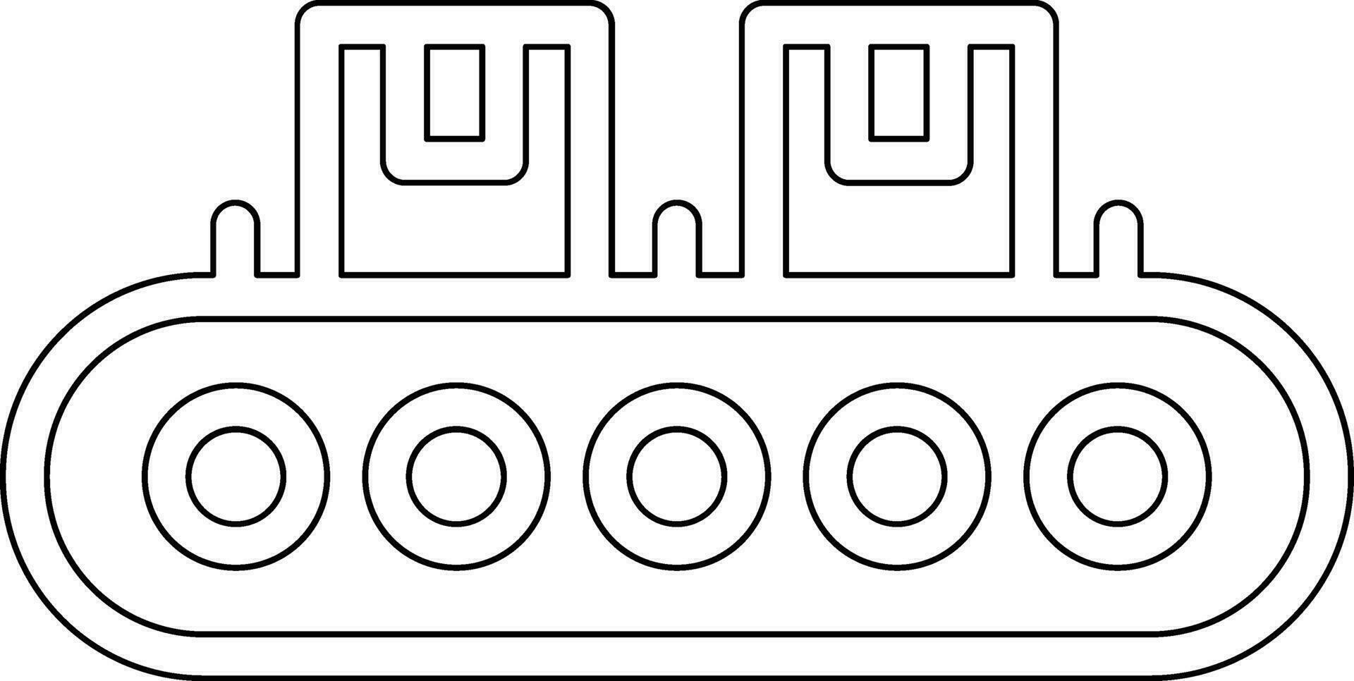 icono de vector de cinta transportadora