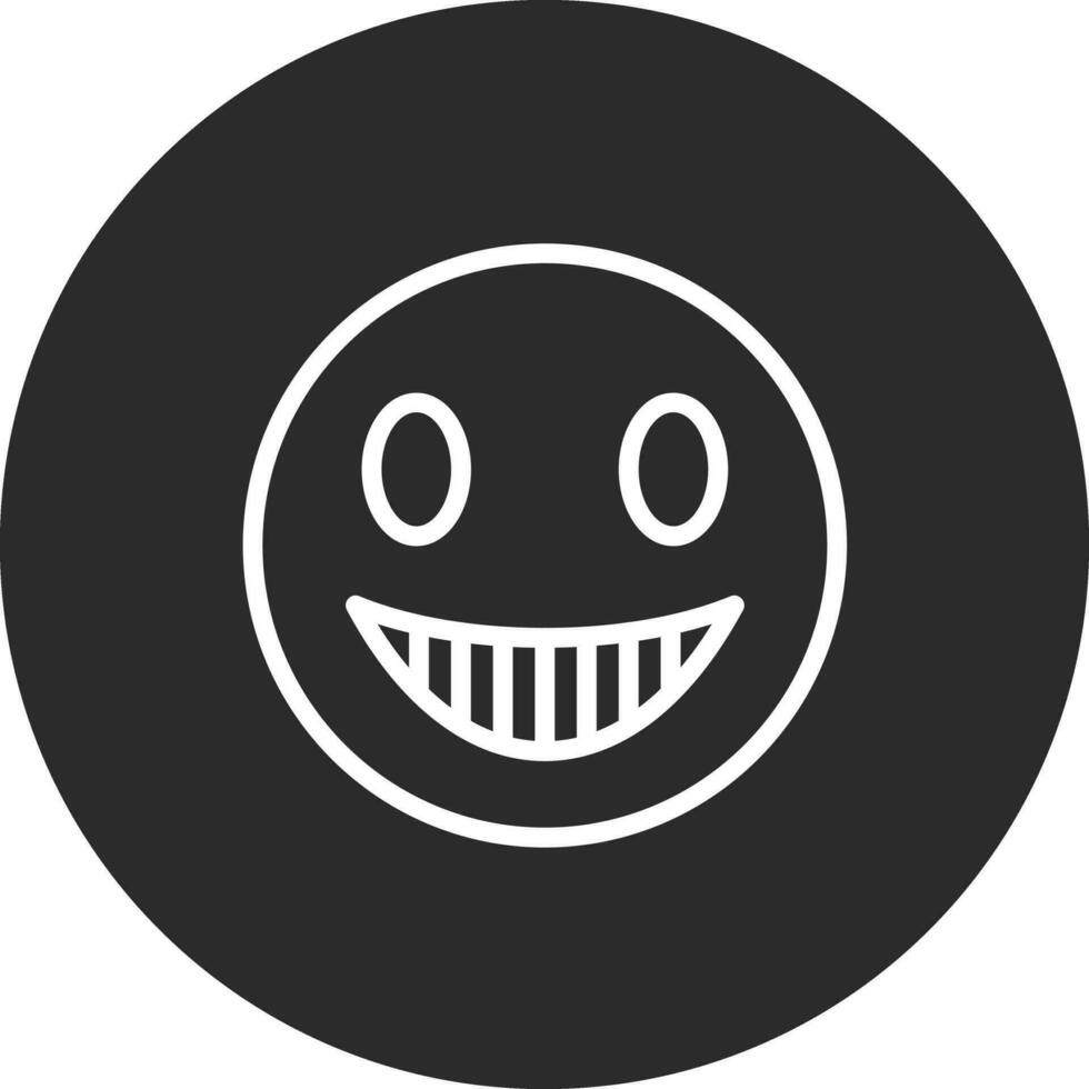 sonriendo cara con sonriente ojos vector icono