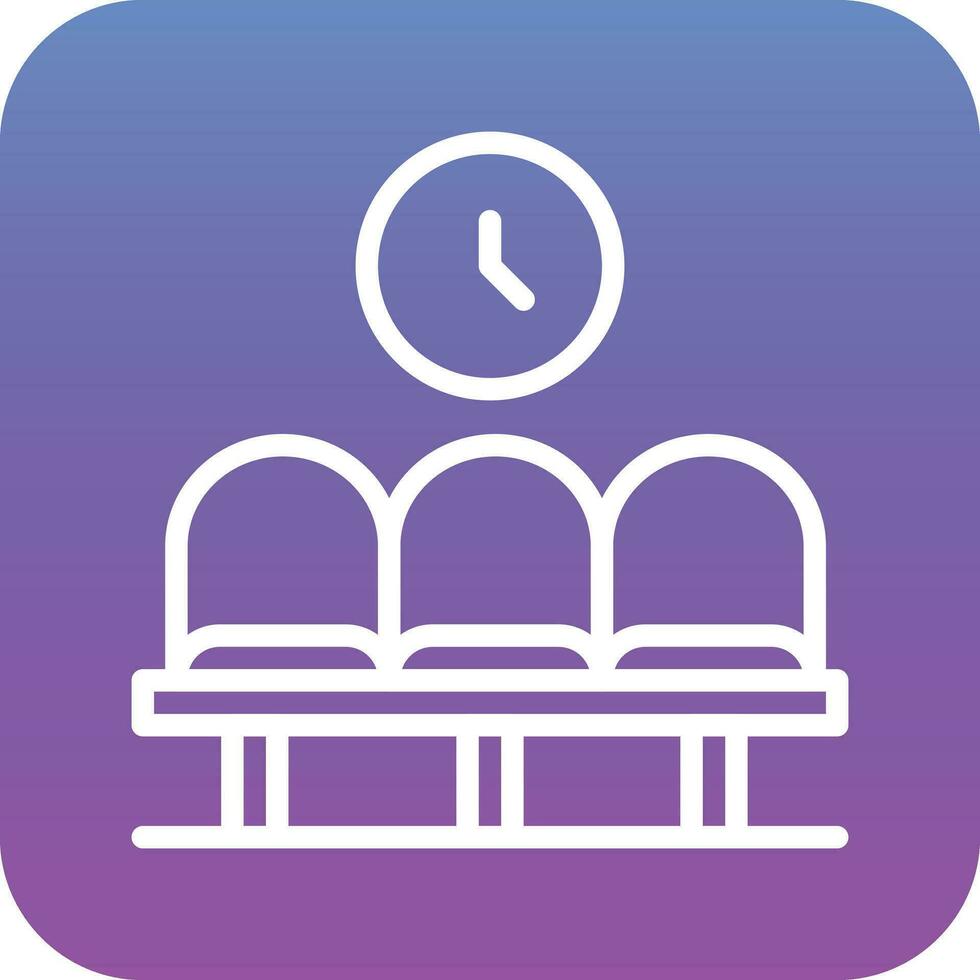 Airport Waiting Room Vector Icon