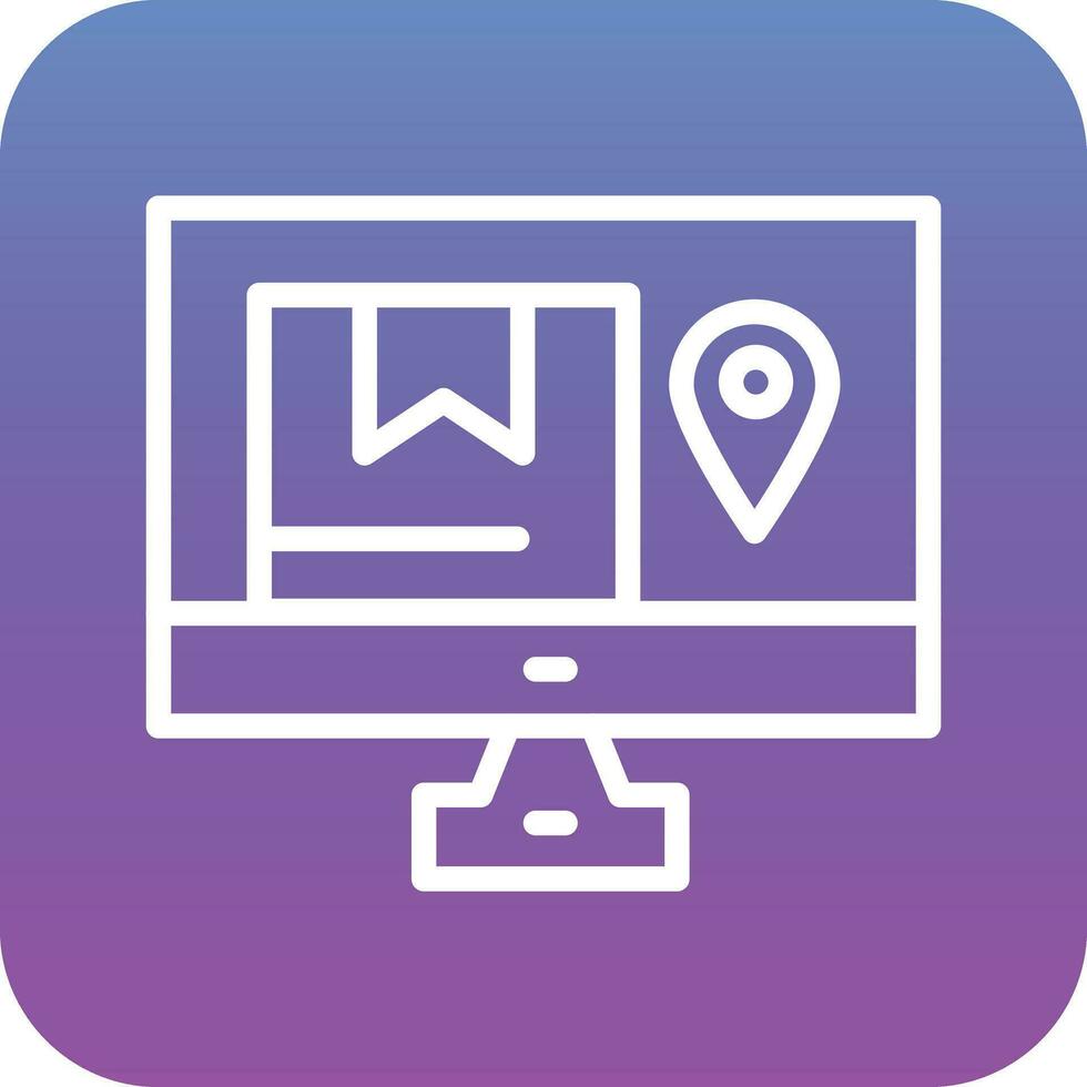 Online Shipment Tracking Vector Icon