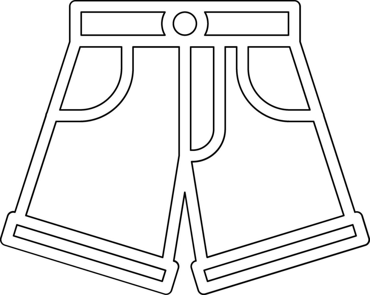 Denim Shorts Vector Icon