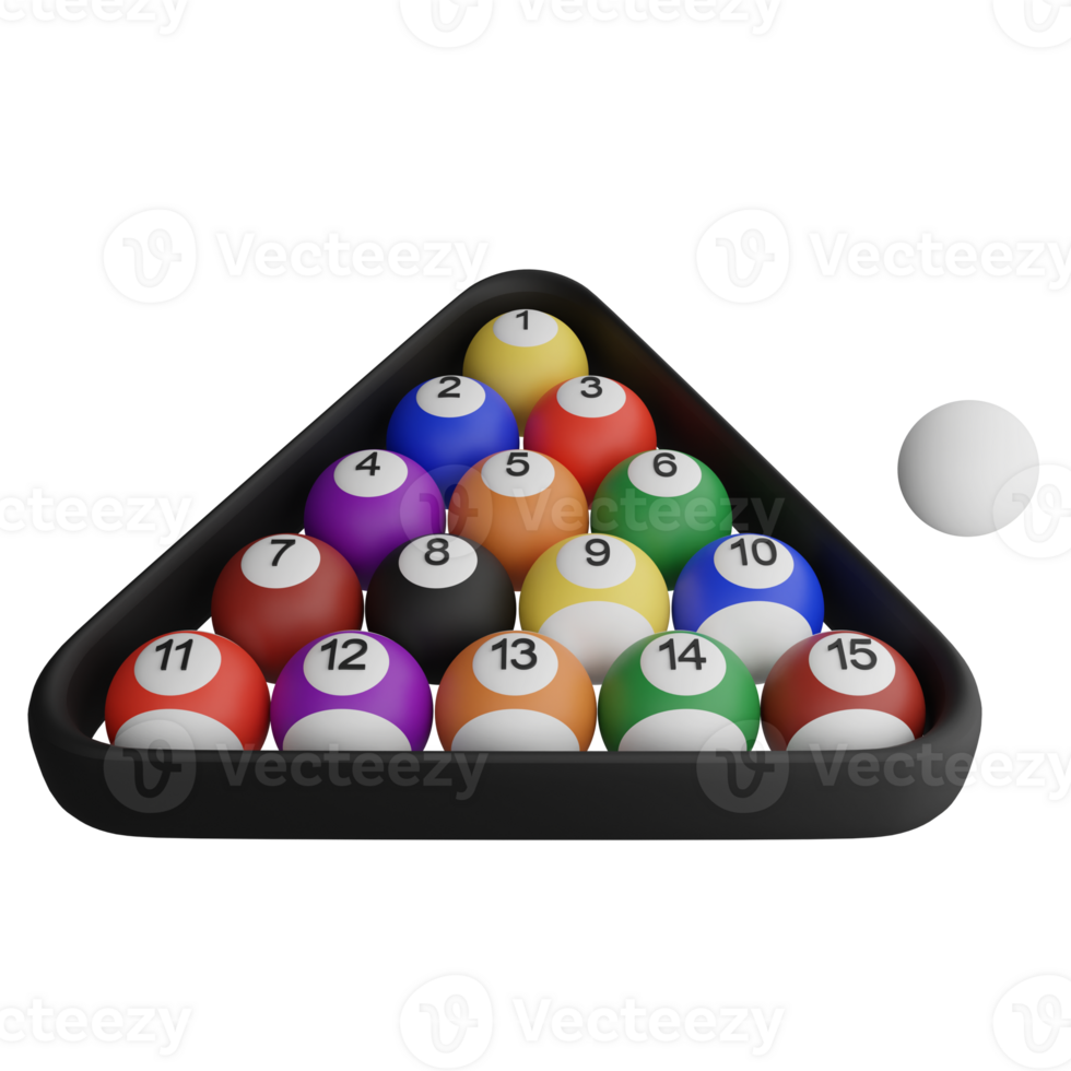 snooker boll ClipArt platt design ikon isolerat på transparent bakgrund, 3d framställa sport och övning begrepp png