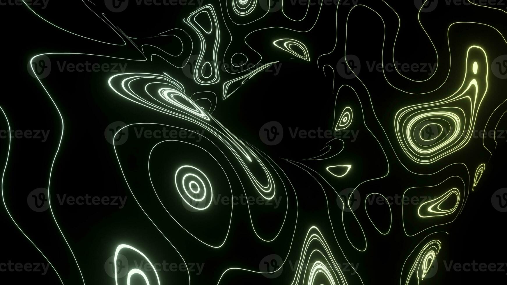 Moving random wavy texture. Design. Psychedelic animated abstract shapes on black background, toxic substance. photo