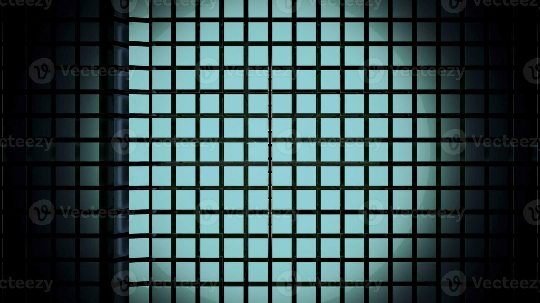 Moving strip on surface with squares. Design. Background is made of square grid and moving wave line. Lines move in wave on background of squares photo