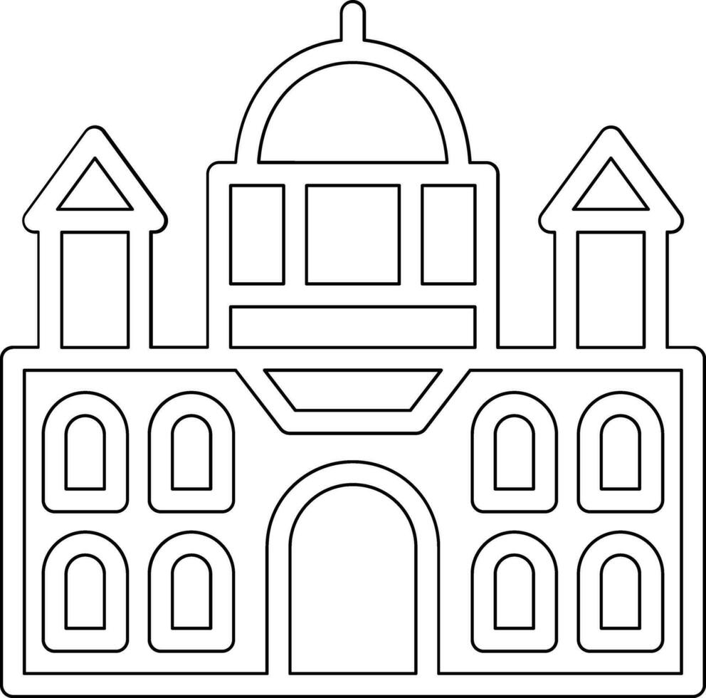 castillo paisaje vector icono
