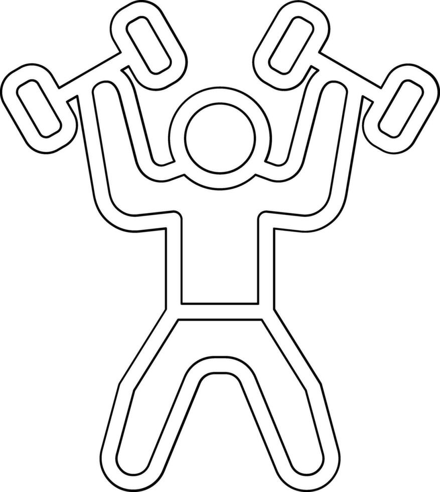 Weightlifter Vector Icon