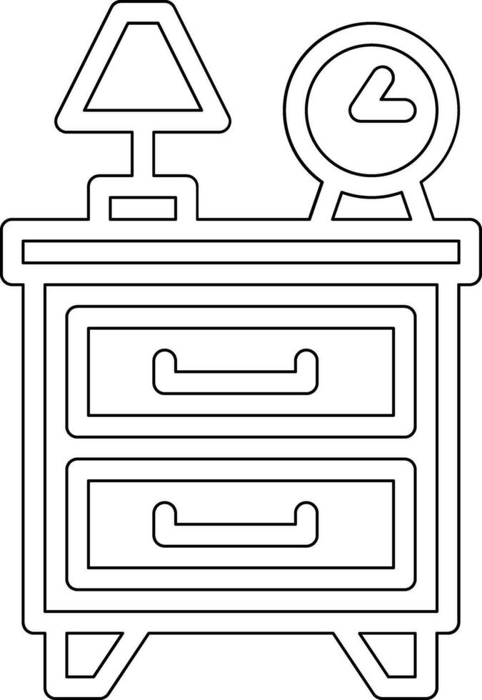 Bedside Table Vector Icon