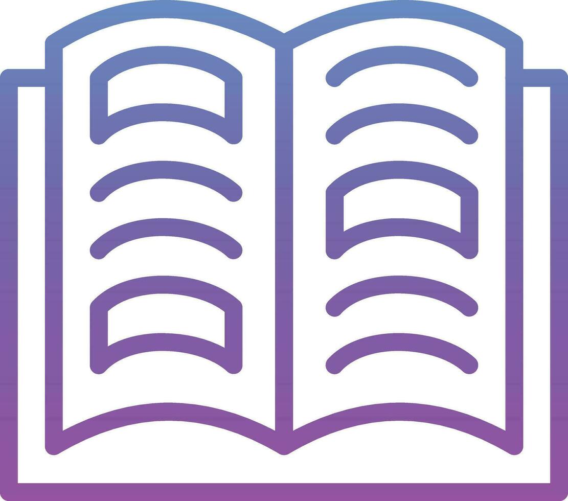 Open Book Vector Icon