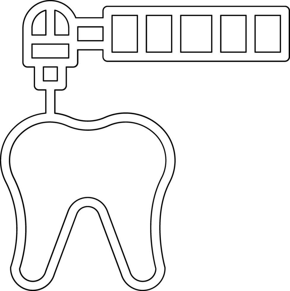 Tooth Drilling Vector Icon