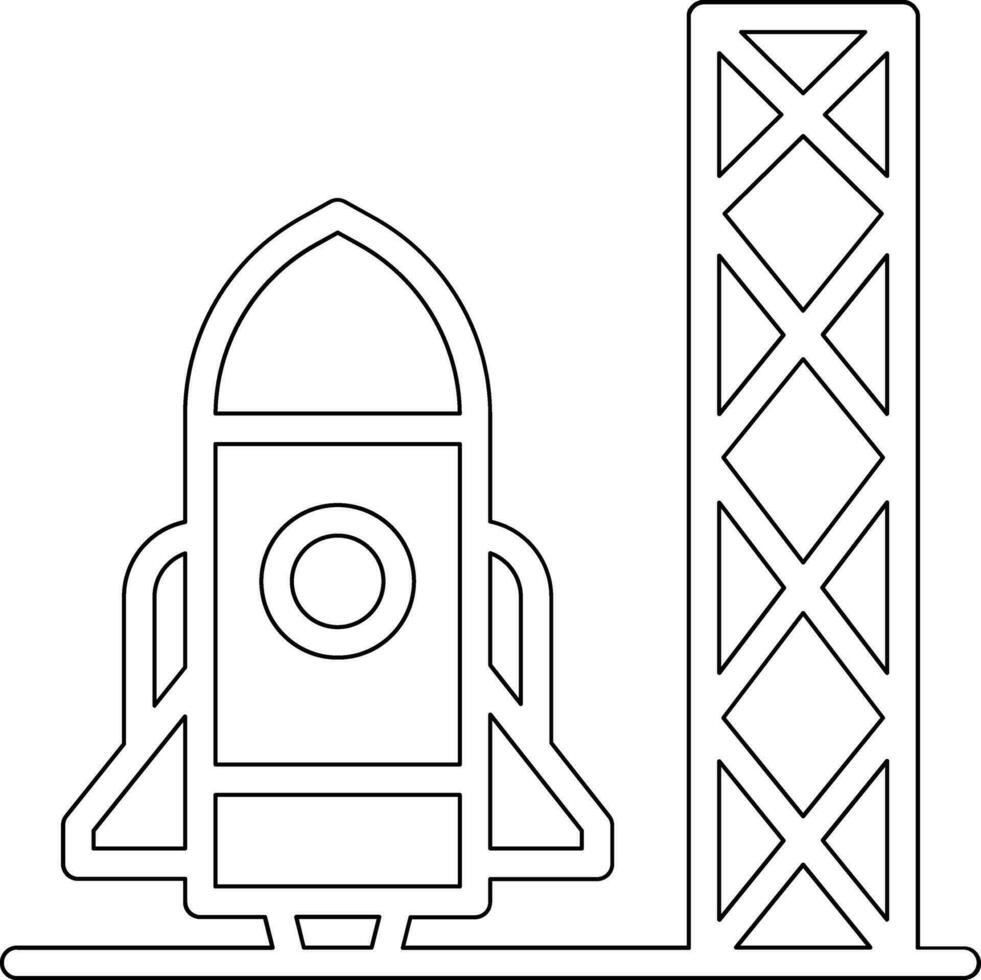 icono de vector de transbordador espacial