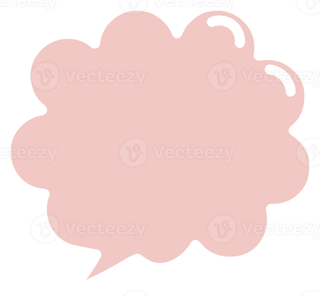 Colorful pastel red color speech bubble balloon, icon sticker memo keyword planner text box banner, flat png transparent element design