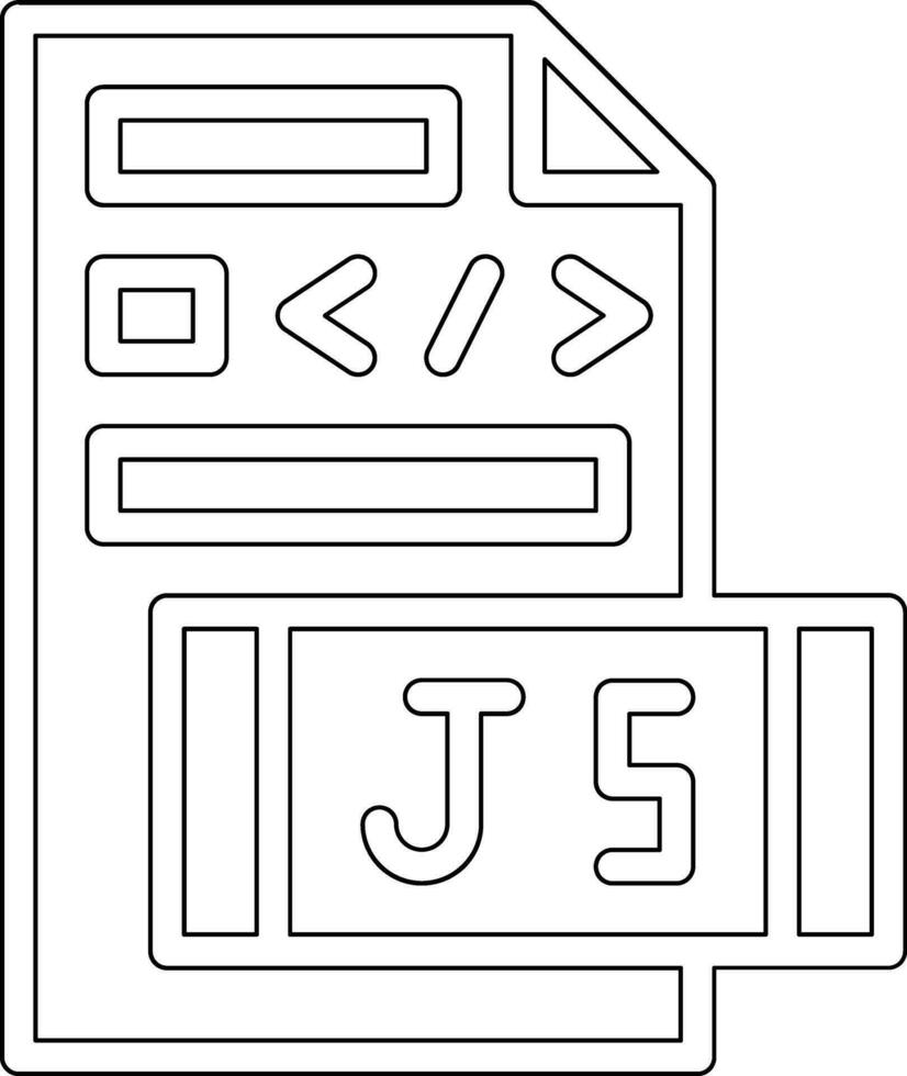 icono de vector de archivo javascript