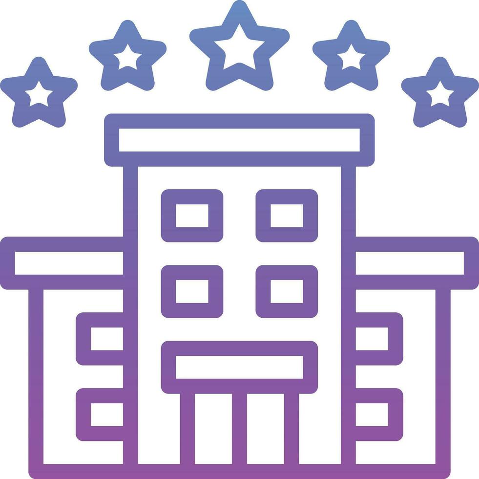 5 Star Hotel Vector Icon