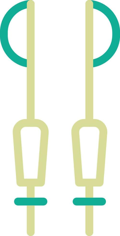 Ski Sticks Vector Icon