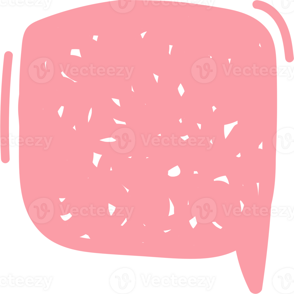 Colorful pastel pink color speech bubble balloon, icon sticker memo keyword planner text box banner, flat png transparent element design