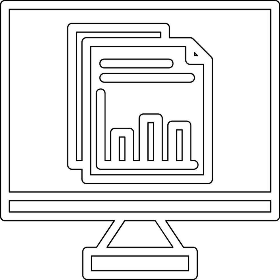 Online Statistics Vector Icon