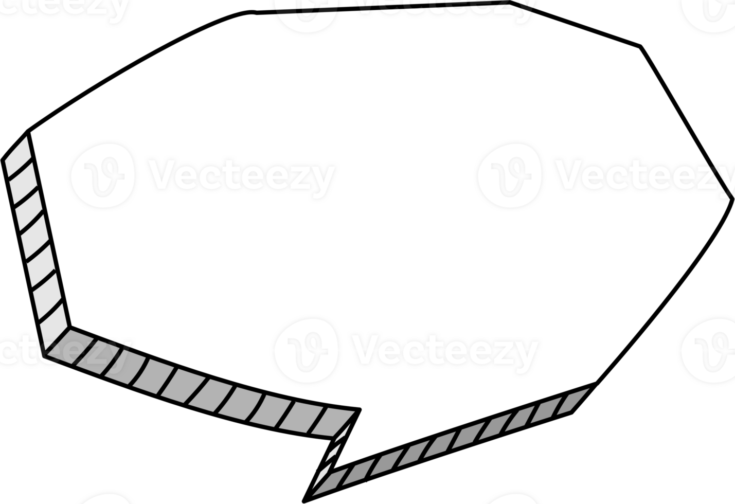 3d speech bubble balloon icon sticker memo keyword planner text box banner, flat png transparent element design