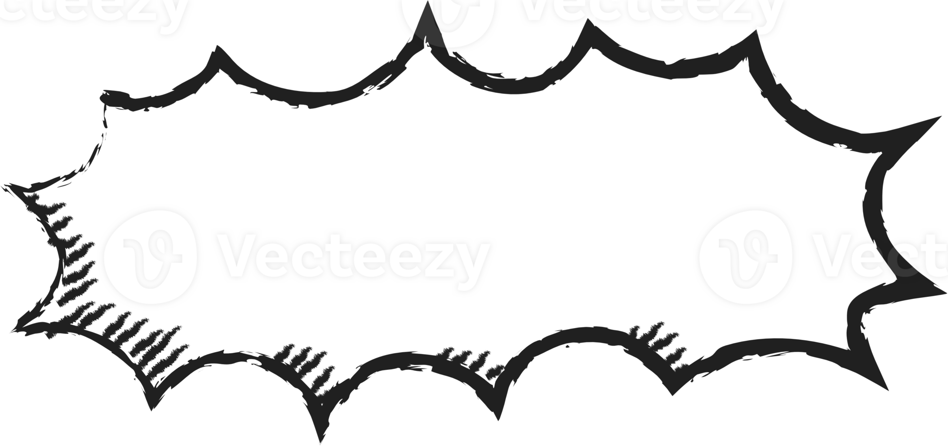 Black and white color speech bubble balloon, icon sticker memo keyword planner text box banner, flat png transparent element design