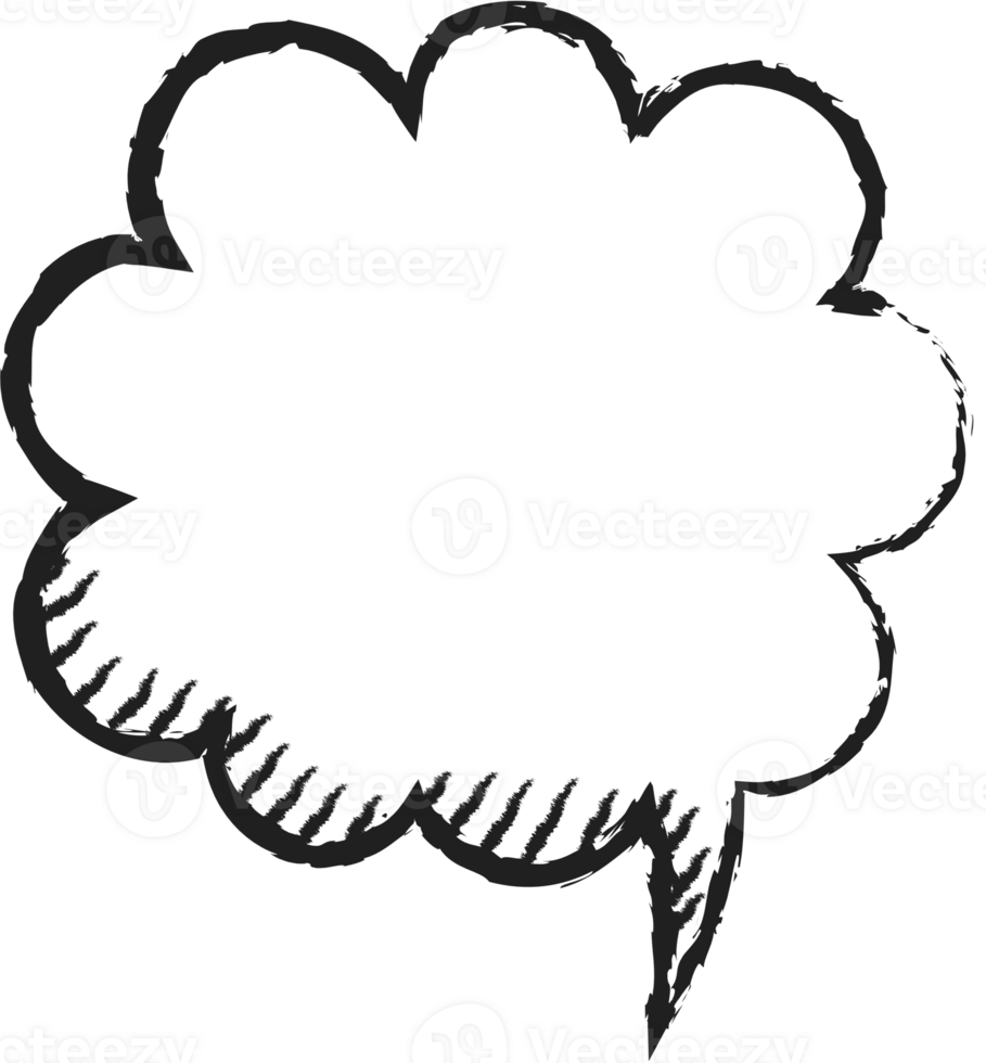 Black and white color speech bubble balloon, icon sticker memo keyword planner text box banner, flat png transparent element design
