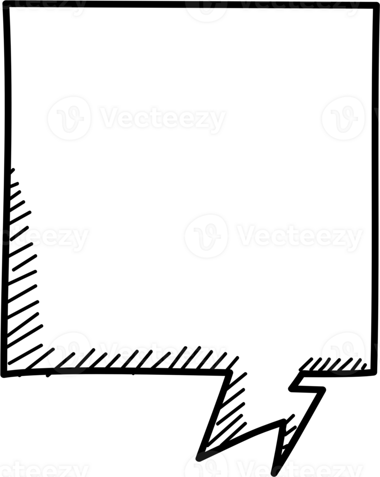 Black and white color speech bubble balloon, icon sticker memo keyword planner text box banner, flat png transparent element design