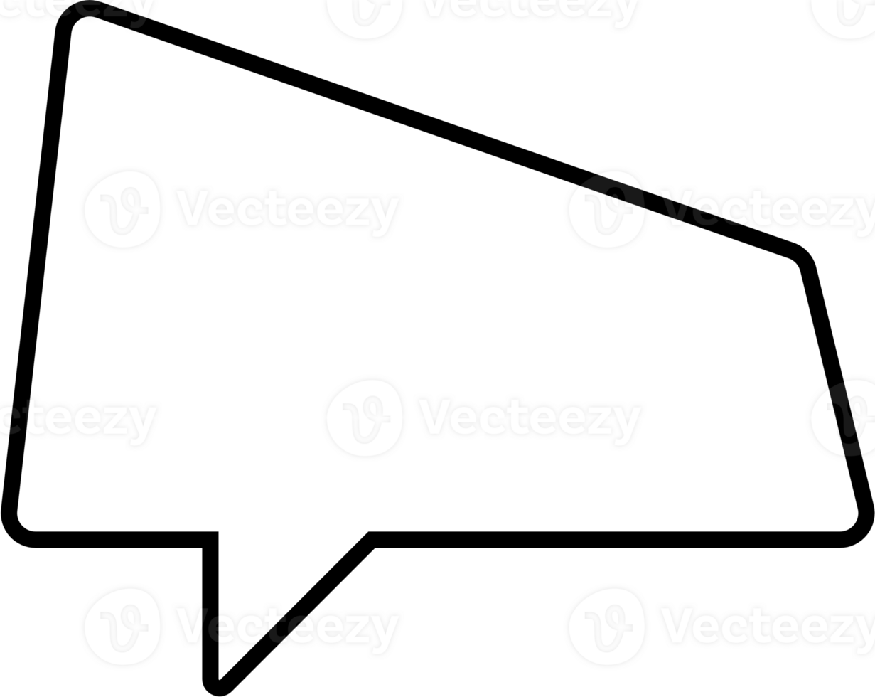 svart och vit Tal bubbla ballong, ikon klistermärke PM nyckelord planerare text låda baner, platt png transparent element design