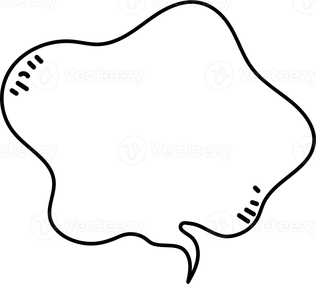 Black and white speech bubble balloon, icon sticker memo keyword planner text box banner, flat png transparent element design