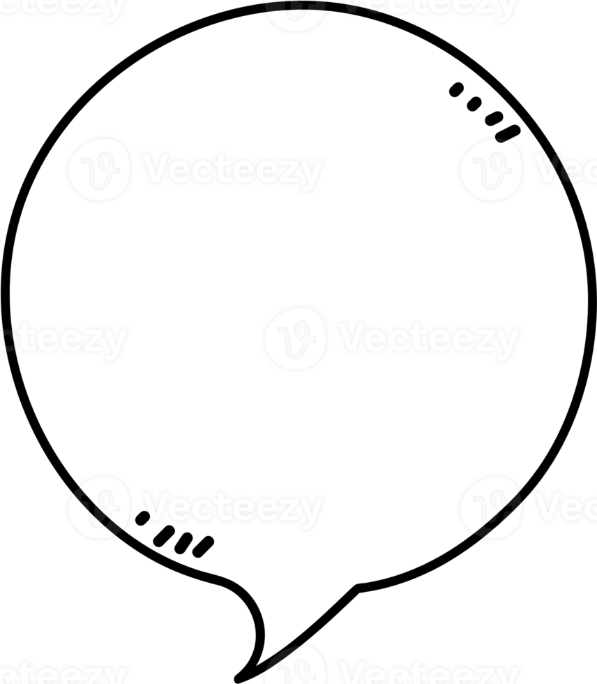 Black and white speech bubble balloon, icon sticker memo keyword planner text box banner, flat png transparent element design