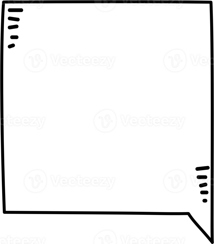 Black and white speech bubble balloon, icon sticker memo keyword planner text box banner, flat png transparent element design