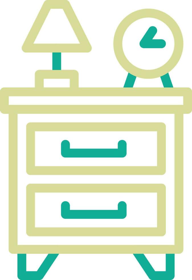 Bedside Table Vector Icon