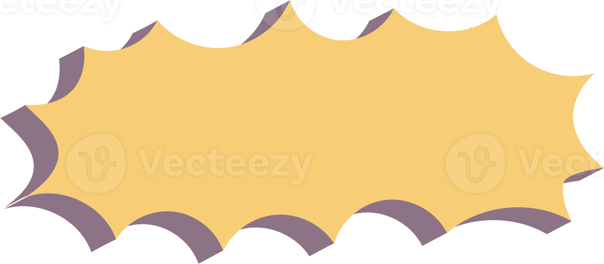 Colorful pastel yellow color speech bubble balloon, icon sticker memo keyword planner text box banner, flat png transparent element design