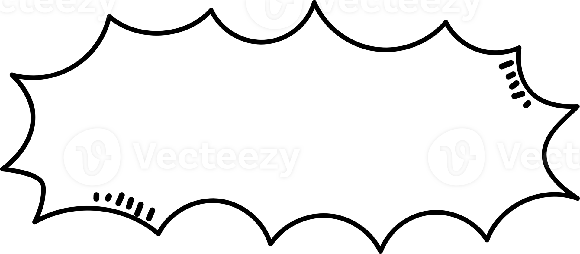 Black and white speech bubble balloon, icon sticker memo keyword planner text box banner, flat png transparent element design