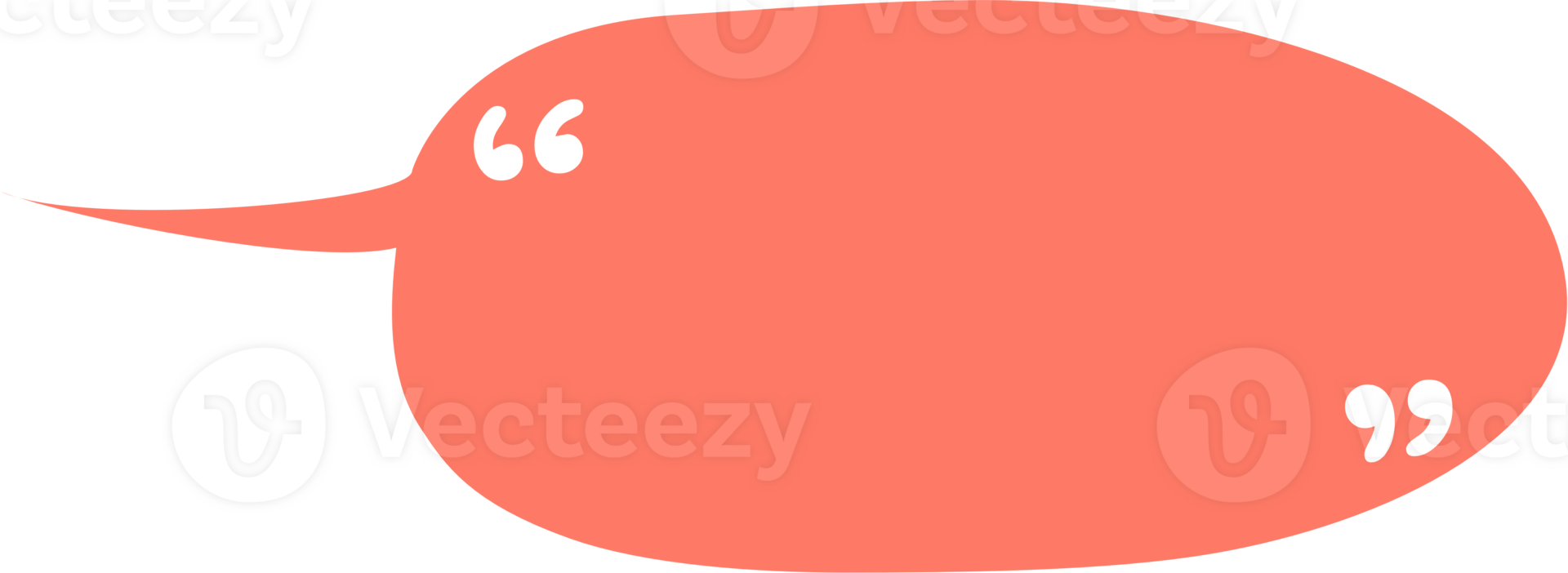 Colorful pastel orange color speech bubble balloon with quotation marks, icon sticker memo keyword planner text box banner, flat png transparent element design