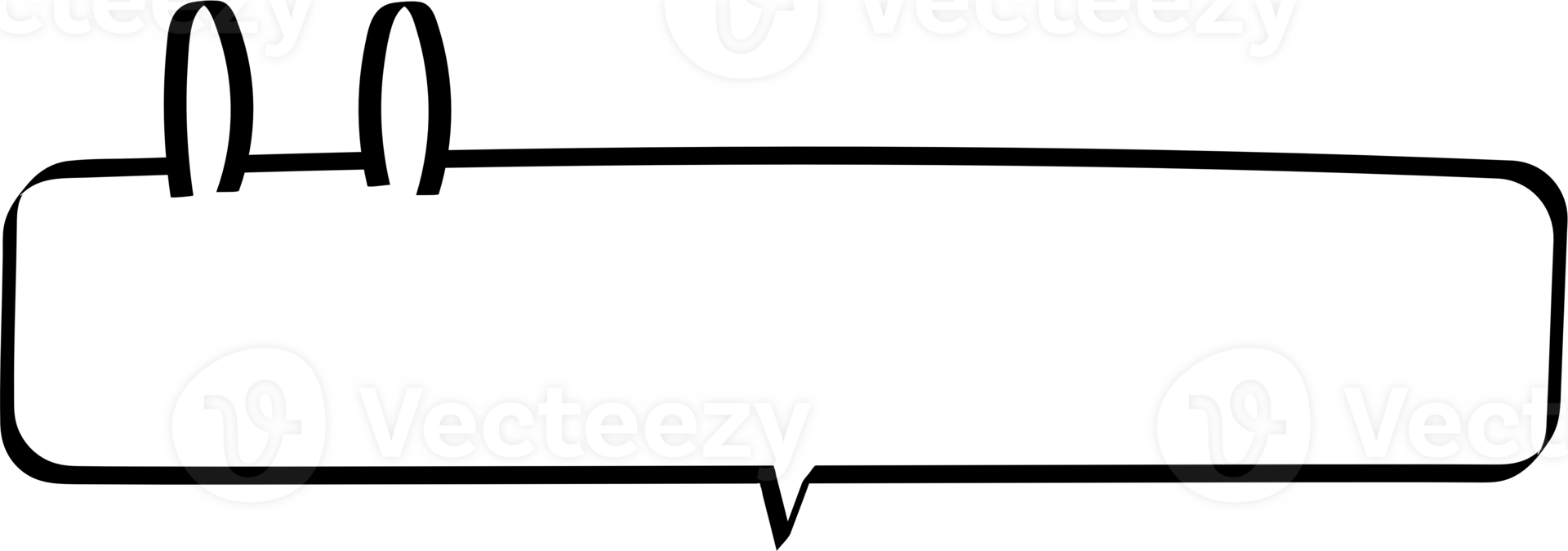 Animal pet rabbit bunny Black and white speech bubble balloon, icon sticker memo keyword planner text box banner, flat png transparent element design