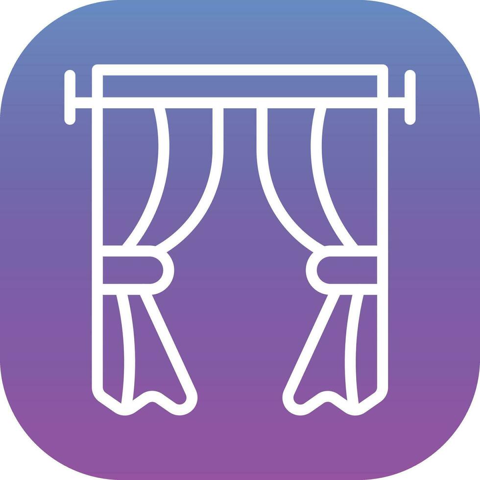 Curtains Vector Icon