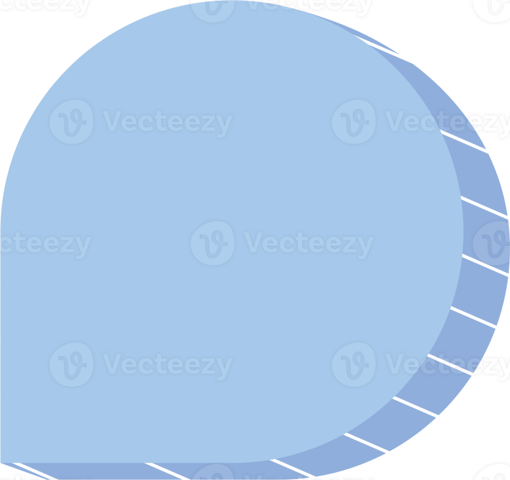 3d blue color color speech bubble balloon, icon sticker memo keyword planner text box banner, flat png transparent element design