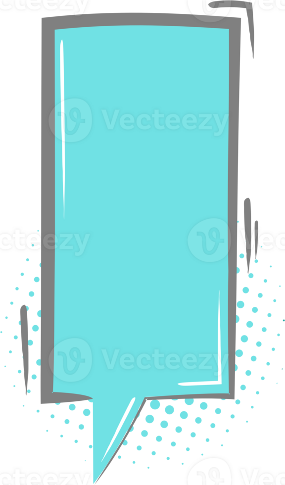 Pop art polka dots halftone Colorful pastel blue color speech bubble balloon icon sticker memo keyword planner text box banner, flat png transparent element design