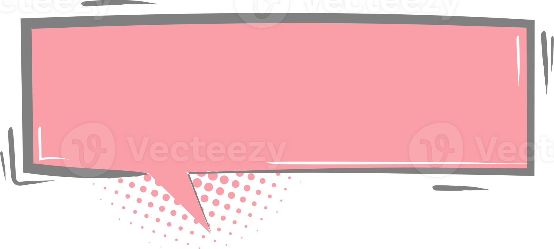 Pop art polka dots halftone Colorful pastel pink color speech bubble balloon icon sticker memo keyword planner text box banner, flat png transparent element design
